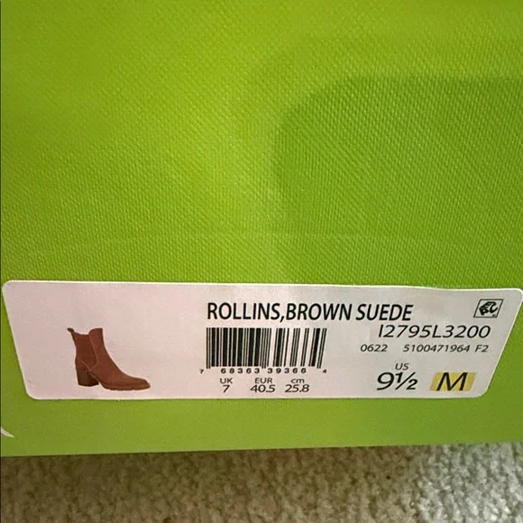 NIB Sam Edelman Rollins Brown Suede Ankle Boots sz 9.5 - Picture 11 of 11